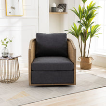 Load image into Gallery viewer, Barrel, Comfy Round Accent Sofa Chair With 360 Degree Swivel, Leisure Arm
