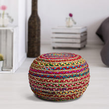 Load image into Gallery viewer, Jute Ottoman - Multicolored
