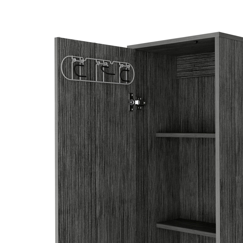 71" Wood Accent Cabinet With Single Door - Gray