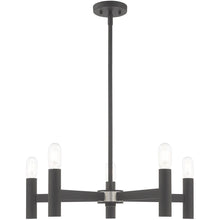 Load image into Gallery viewer, 19'' Five Light Dimmable Chandelier With Shades - Gray
