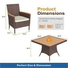 Load image into Gallery viewer, 5 Piece Patio Dining Set With Table
