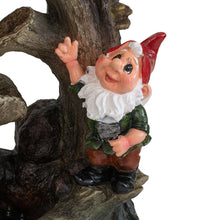 Load image into Gallery viewer, Decorative Woodland Gnome Water Fountain With LED Light - Brown
