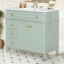 Load image into Gallery viewer, Bathroom Vanity With Sink, 3 Drawers &amp; 2 Soft-Close Doors
