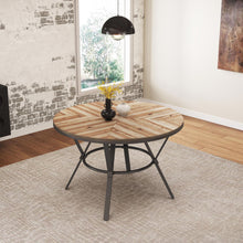Load image into Gallery viewer, Modern Style Indoor Dining Round Table With Metal Legs - Light Birch

