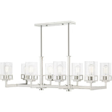 Load image into Gallery viewer, 21" Eight Light Dimmable Chandelier With Shades - Silver
