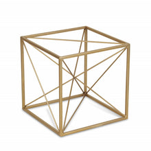 Load image into Gallery viewer, Abstract Geo Cube Sculpture - Gold
