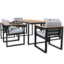 Load image into Gallery viewer, 7 Pieces Outdoor Dining Set Patio Dining Table And Chair Set With And Removable Cushions For Patio
