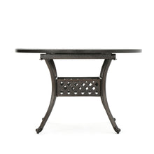 Load image into Gallery viewer, Outdoor Expandable Aluminum Dining Table With Latticework Details And Curvy Legs
