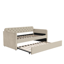 Load image into Gallery viewer, Upholstered Daybed With Trundle And USB Charging Design
