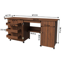 Load image into Gallery viewer, Foldable Sewing Table With Locking Casters
