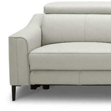 Load image into Gallery viewer, Leather Reclining Sofa - Gray / Black
