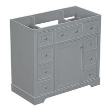 Load image into Gallery viewer, Modern Bathroom Vanity Base Only With 1 Cabinet And 6 Drawers

