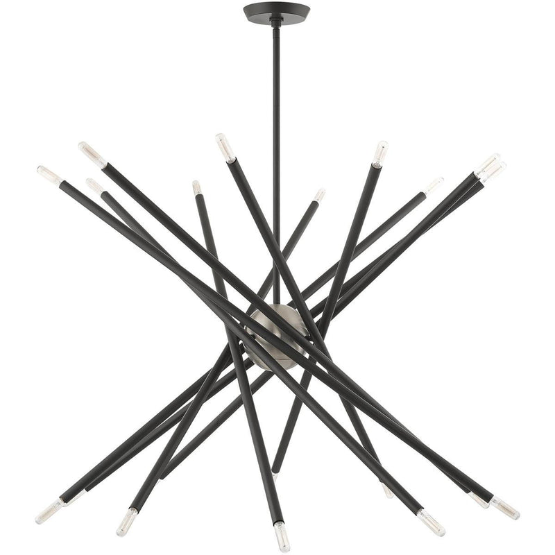 Multi Light Dimmable Chandelier With Shades - Gray
