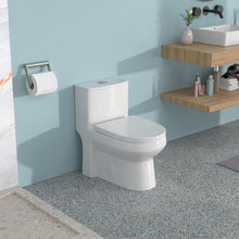 Load image into Gallery viewer, 1 Piece Toilet For Bathroom, Dual Flush 1.1 / 1.6 Gpf, Soft Closing Seat - White
