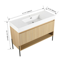 Load image into Gallery viewer, Modern Bathroom Vanity Combo With Single Resin Sink And Storage Cabinet
