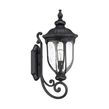 Load image into Gallery viewer, XL Cast Aluminum Glass Lantern Wall Light - Matte Black

