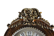 Load image into Gallery viewer, Silent Pendulum Ornate Oval Wall Clock - Brown / Silver
