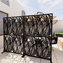 Load image into Gallery viewer, Free Standing Decorative Privacy Screen, Outdoor And Indoor Divider
