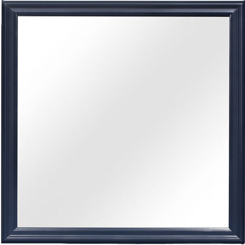 38" Square Framed Accent Mirror - Blue