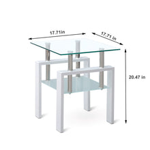 Load image into Gallery viewer, Tempered Glass Table With Storage
