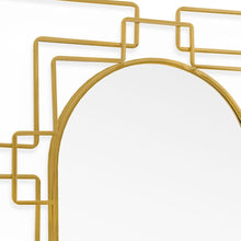 Load image into Gallery viewer, 36" Metal Geometric Oval Accent Mirror - Gold

