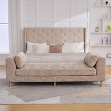 Load image into Gallery viewer, Modern Upholstered End Of Bed Bench With Armrests

