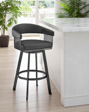 Load image into Gallery viewer, Swivel Low Back Bar Height Bar Chair - Black
