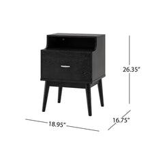 Load image into Gallery viewer, Starla - Wooden Nightstand - Black
