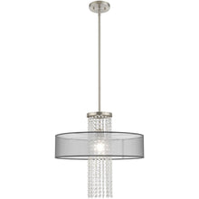 Load image into Gallery viewer, 28" Dimmable Chandelier With Shades - Nickel

