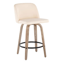 Load image into Gallery viewer, Toriano - Contemporary Fixed-Height Counter Stool &amp; Swivel With Round Footrest (Set of 2)
