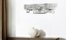Load image into Gallery viewer, Coralie 3-Light Polished Sconce With Pressed Crystal Shades - Nickel
