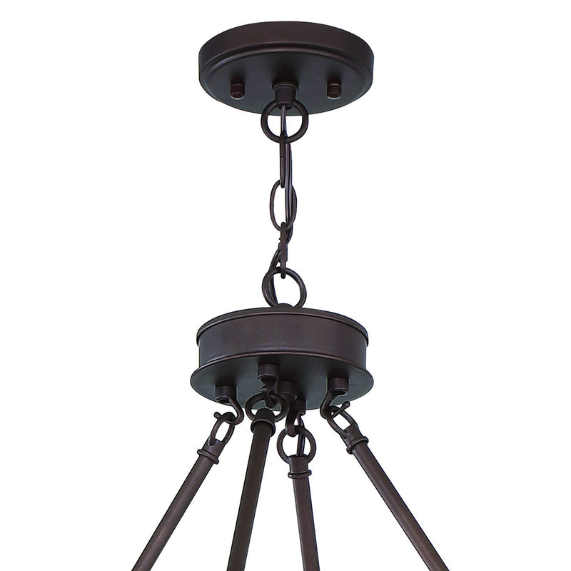 Candle Style Twelve Light Metal Dimmable Chandelier - Bronze