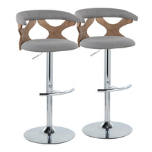 Load image into Gallery viewer, Gardenia - Contemporary Adjustable Barstool With Swivel / Rounded T Footrest (Set of 2)
