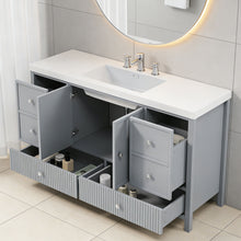 Load image into Gallery viewer, Bathroom Vanity With Separate Sink, Soft Close Doors And 4 Drawers
