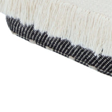 Load image into Gallery viewer, Cotton Ottoman Square - White / Black
