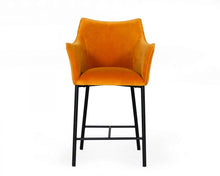 Load image into Gallery viewer, Iron Low Back Counter Height Bar Chair - Yellow And Black
