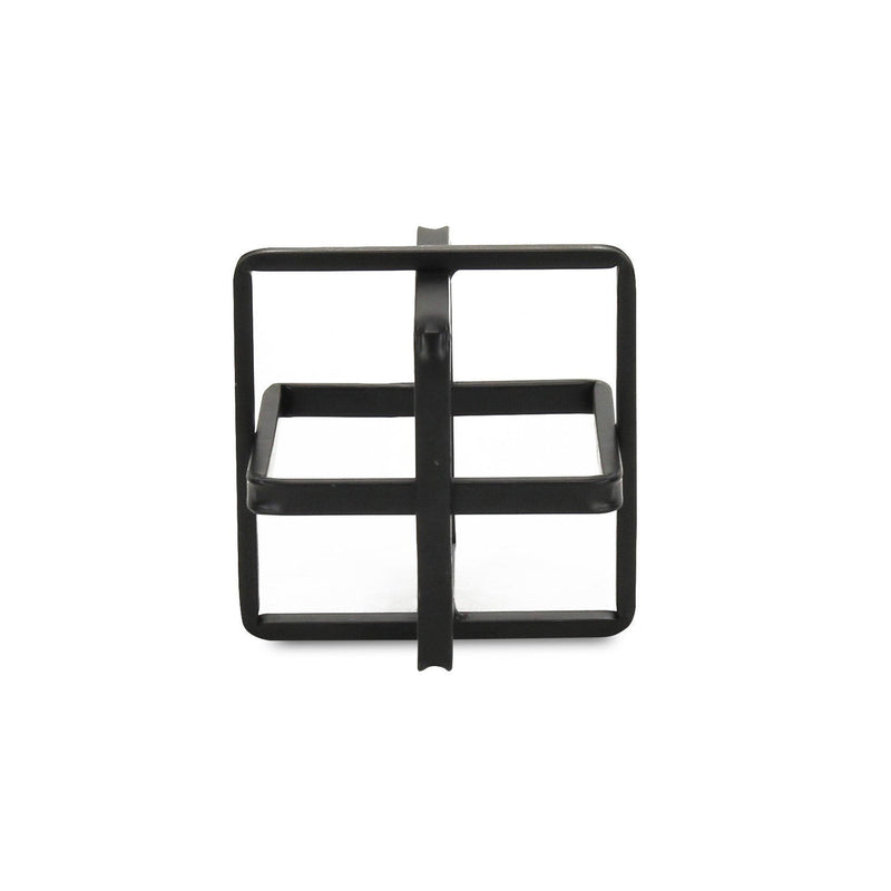 Metal Hand Painted Tabletop Sculpture - Black