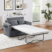 Load image into Gallery viewer, Sleeper Sofa With Foldable Mattress, USB Ports, Side Table &amp; Storage Pocket

