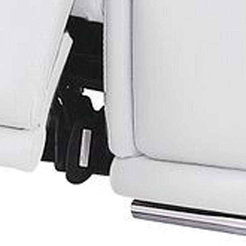 Leather Modular L Shaped Five Piece Corner Sectional - White
