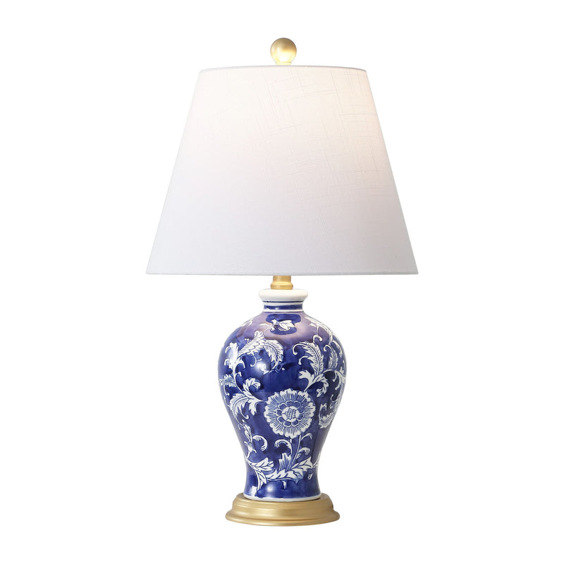 Urn Bedside Lamp With Empire Shade - Navy Blue