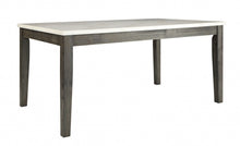 Load image into Gallery viewer, 64" Marble And Solid Wood Dining Table - White
