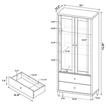 Load image into Gallery viewer, Nestor - 2 Drawer Tall Accent Cabinet With 2 Doors - Rustic
