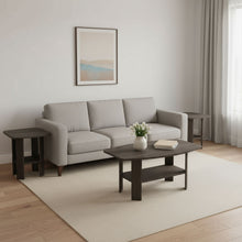 Load image into Gallery viewer, 36" Coffee Table With Three Shelves (Set of 3) - Oak
