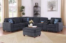 Load image into Gallery viewer, Gina - Sectional Sofa With Ottoman - Black
