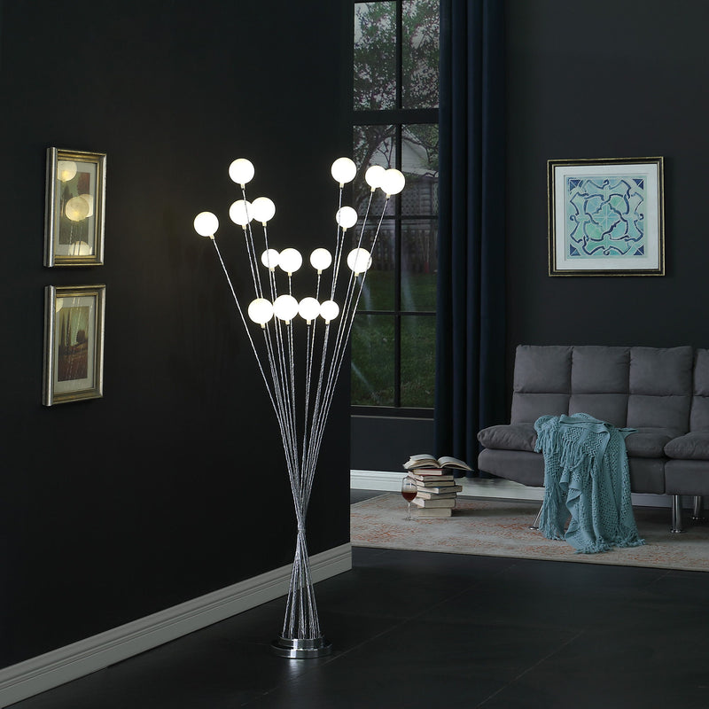 Multi Light LED Novelty Floor Lamp - Chrome
