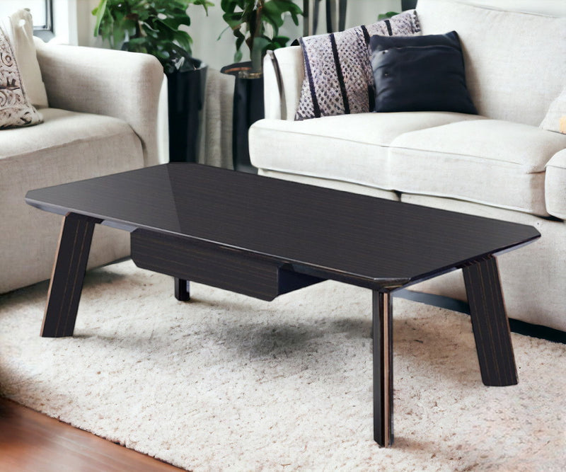 Modern Gold Coffee Table - Black And Rose
