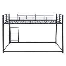 Load image into Gallery viewer, Metal Floor Bunk Bed, Full XL over Queen, Black
