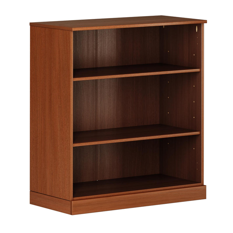Adjustable Three Tier Library Bookcase - Brown