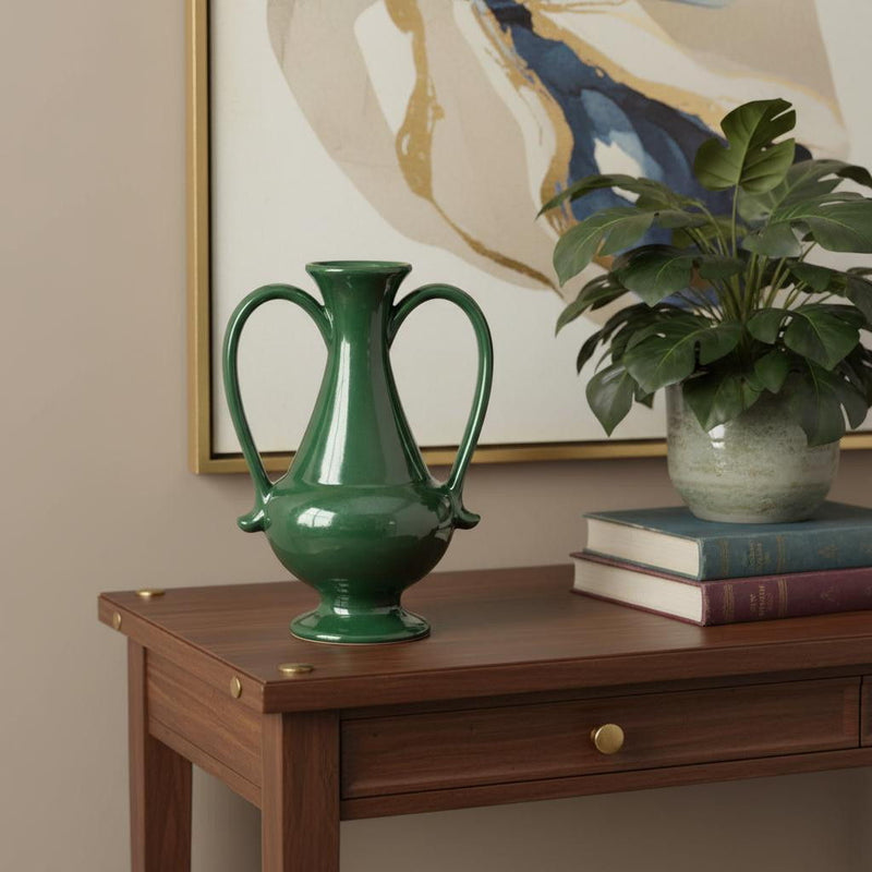 Amphora Table Vase (574372) - Hunter Green