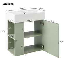 Load image into Gallery viewer, Modern Floating Bathroom Vanity With Ceramic Basin Perfect For Small Bathrooms
